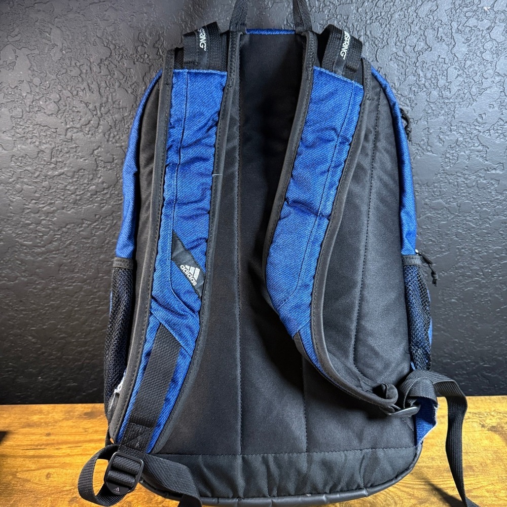 Adidas Prime Blue Polyester Multi-Pocket LoadSpring Backpack Unisex One Size‎ - Picture 4 of 4
